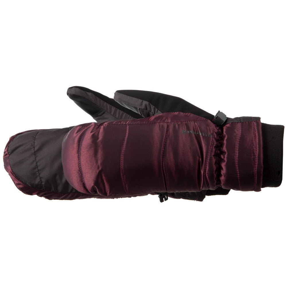 Women's Marlow TouchTip Ski Mitten in Port Pair Side Profile