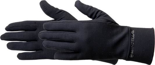 Black men's Quest sport glove by Manzella with TouchTip® technology for touchscreen compatibility.
#color_black