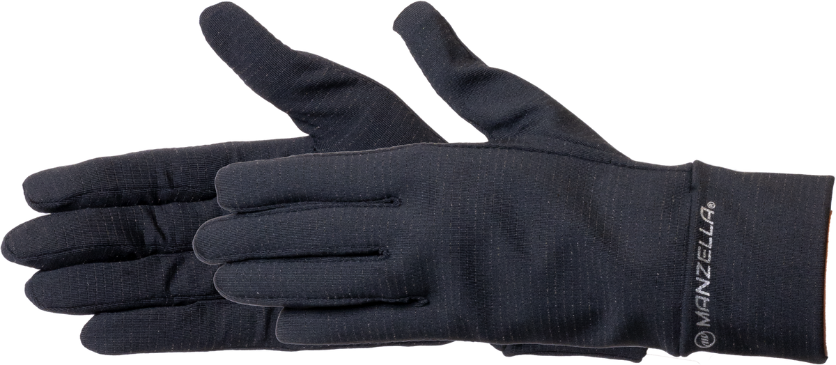 Black Women's Quest Sport Gloves by Manzella with TouchTip® technology for touchscreen use.
#color_black