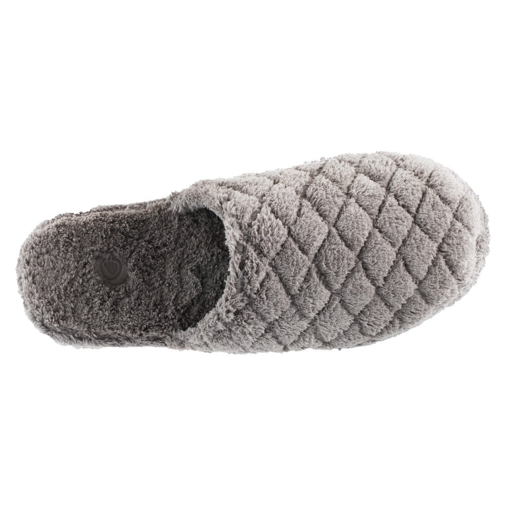 Women's Spa Quilted Clog in Grey Inside Top View#color_grey