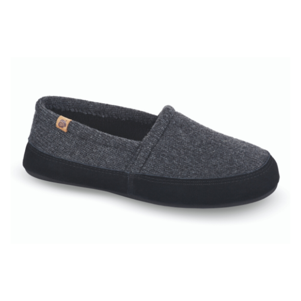 Men's Original Acorn Moccasins in Dark Charcoal Right Angled View #color_dark-charcoal